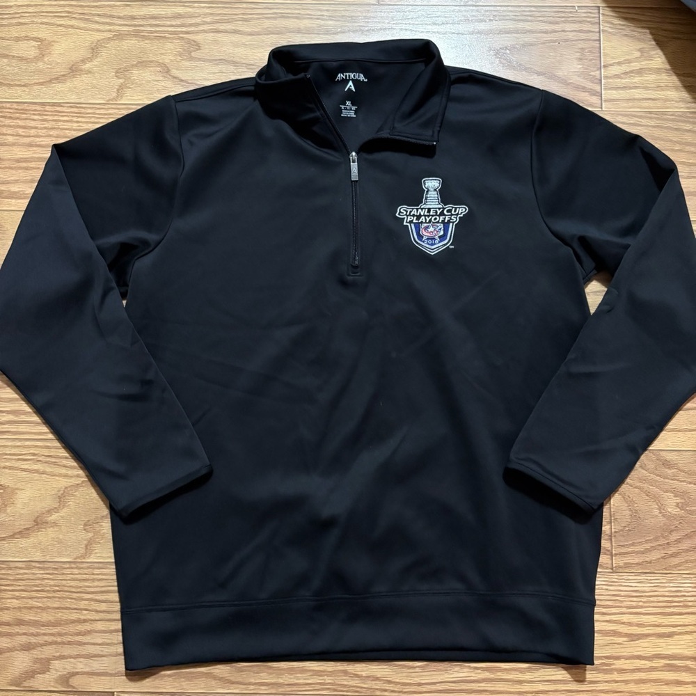 Antigua Columbus Blue Jackets Stanley Cup 2018 Quarter Zip XL